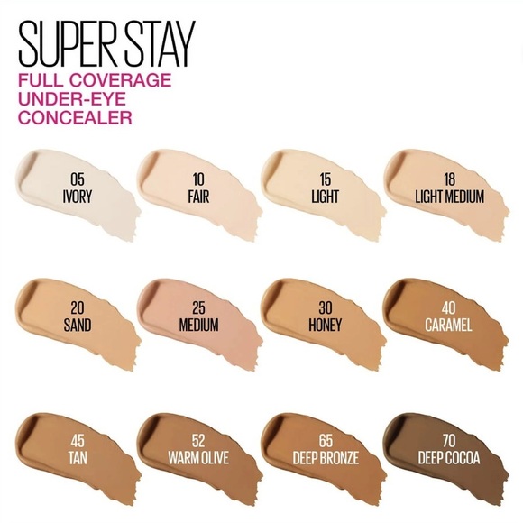 3/$10 Maybelline 45 Tan Super Stay Full Coverage Under Eye Concealer - Picture 4 of 4